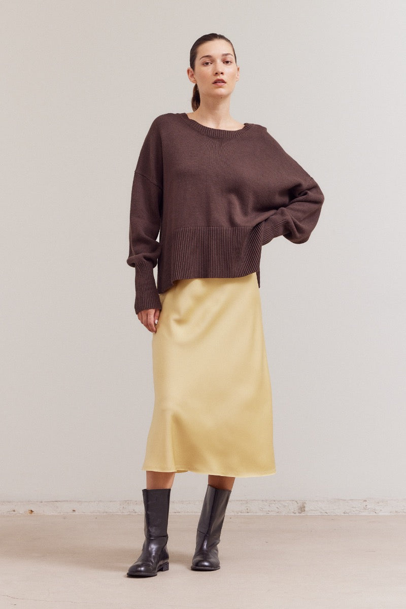 Cacao Slit Sweater
