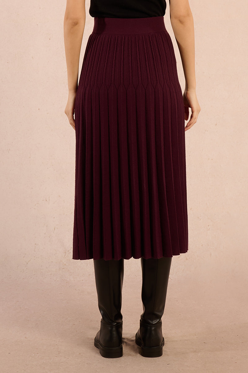 Autumn Purple Knit Skirt