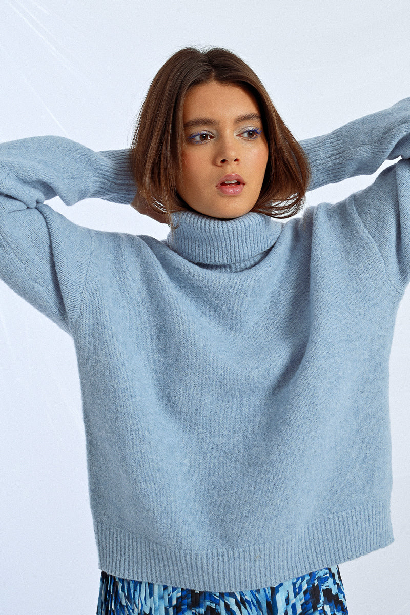 Bashful Blue Sweater