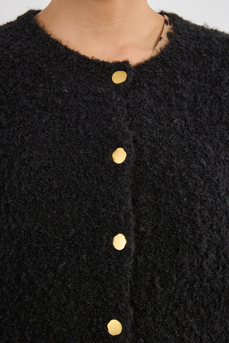 Black Knitted Cardigan