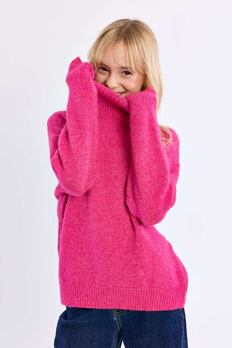 Girls Fuchsia Turtleneck