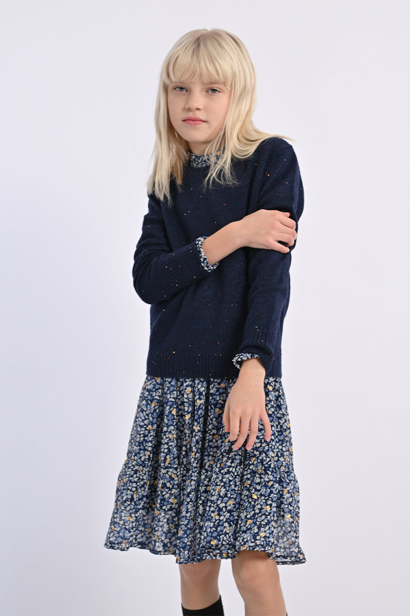 Girls Navy Sweater