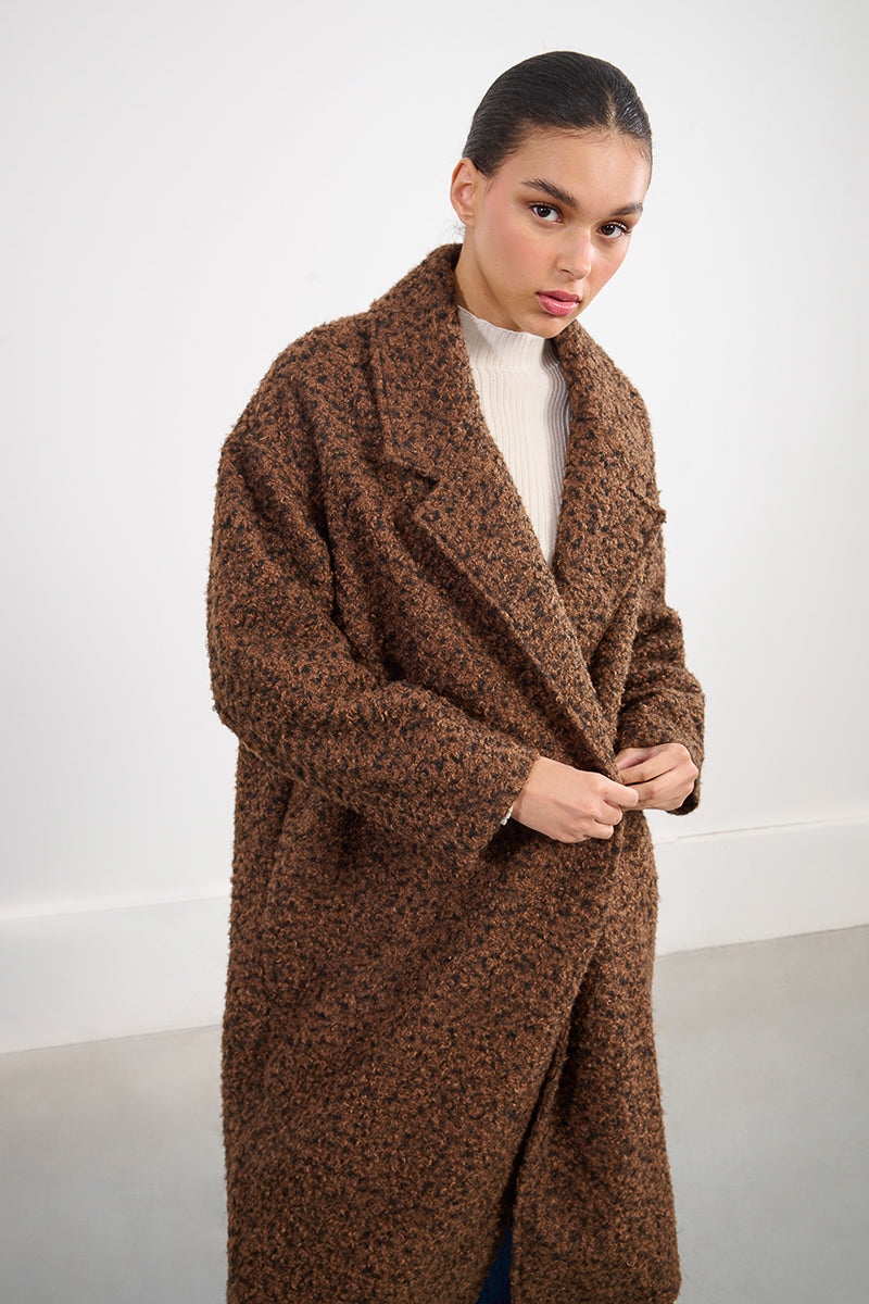 Oversized Marble Coat