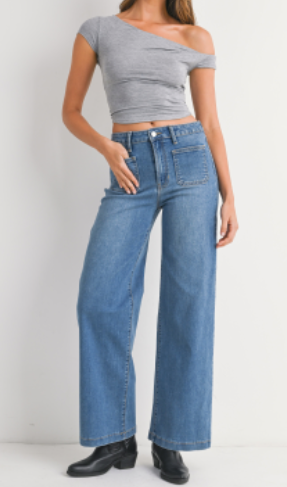 Mini Patch Pocket Denim Jeans