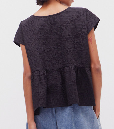 Seersucker Front Tie Top