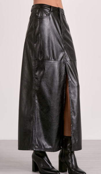 Faux Leather Skirt
