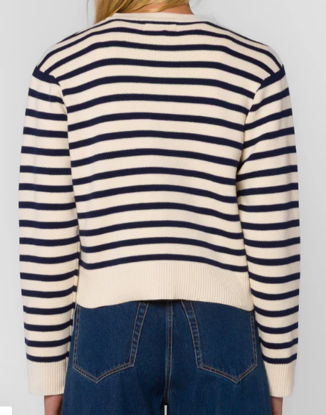 Navy Stripe Cardigan