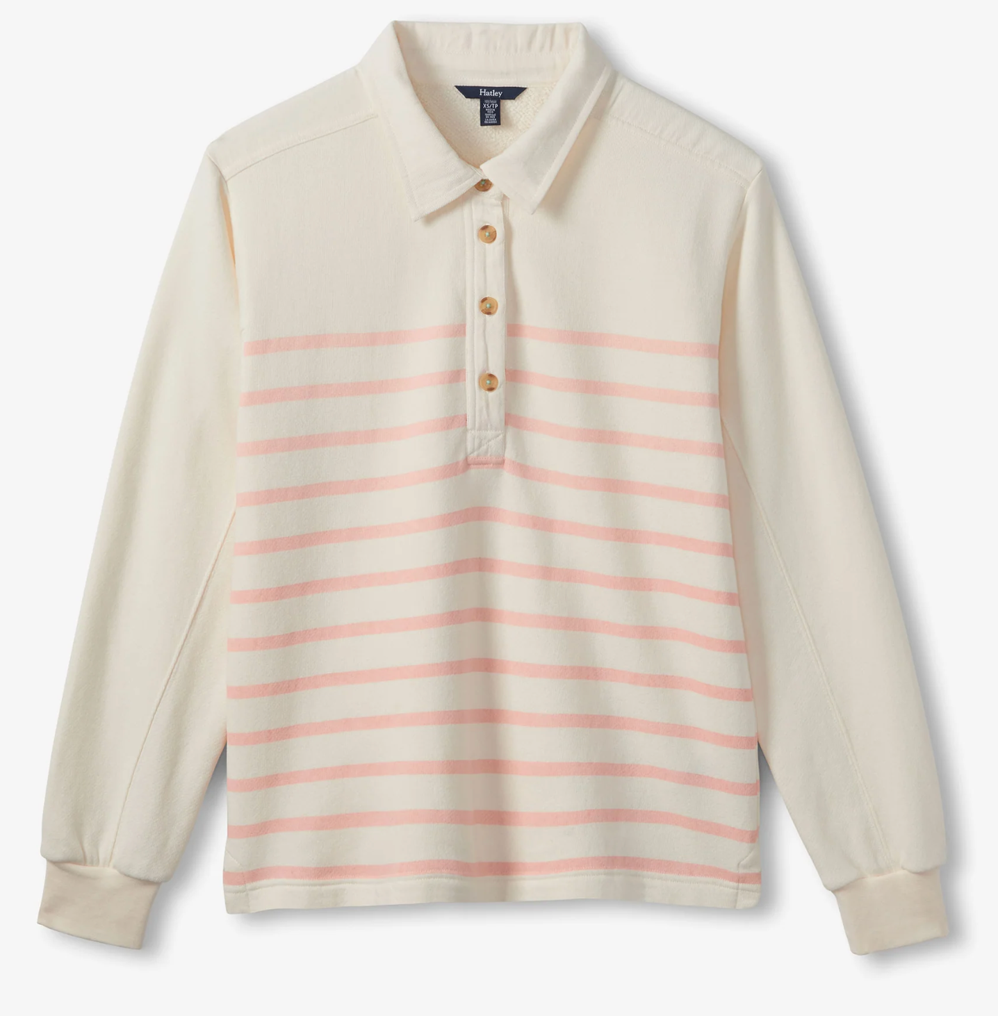 Pink Stripe Polo Top