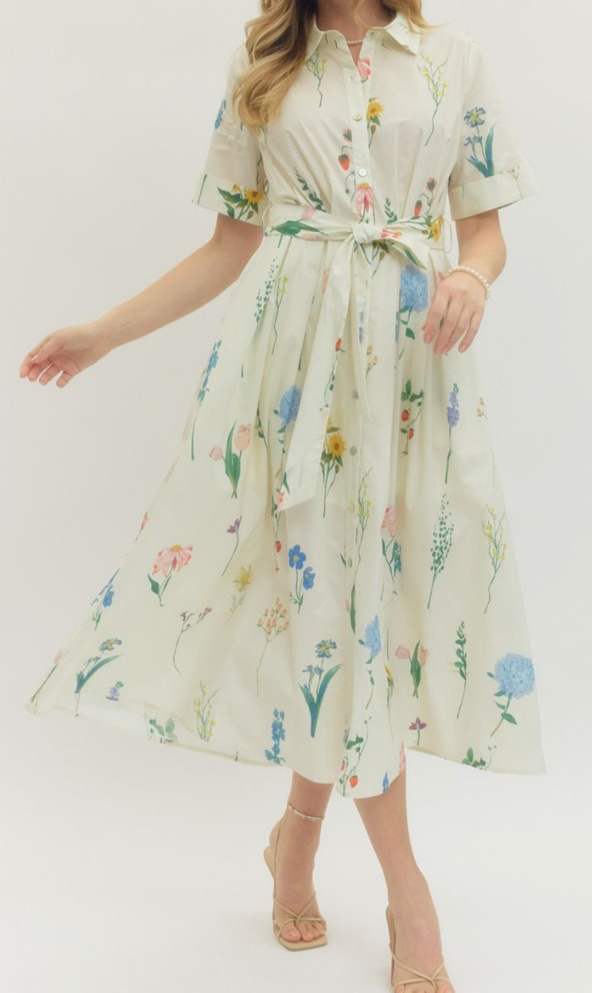 Floral Shirt Dress