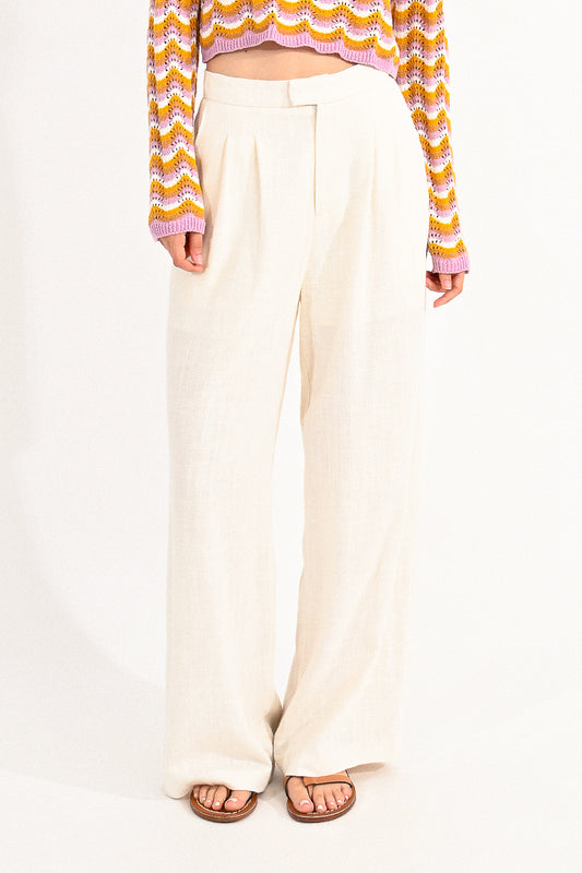 Pearl Woven Pleated Trouser