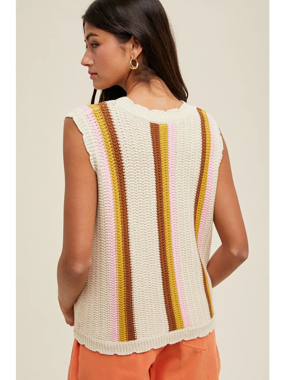 Espresso Stripe Sweater Tank