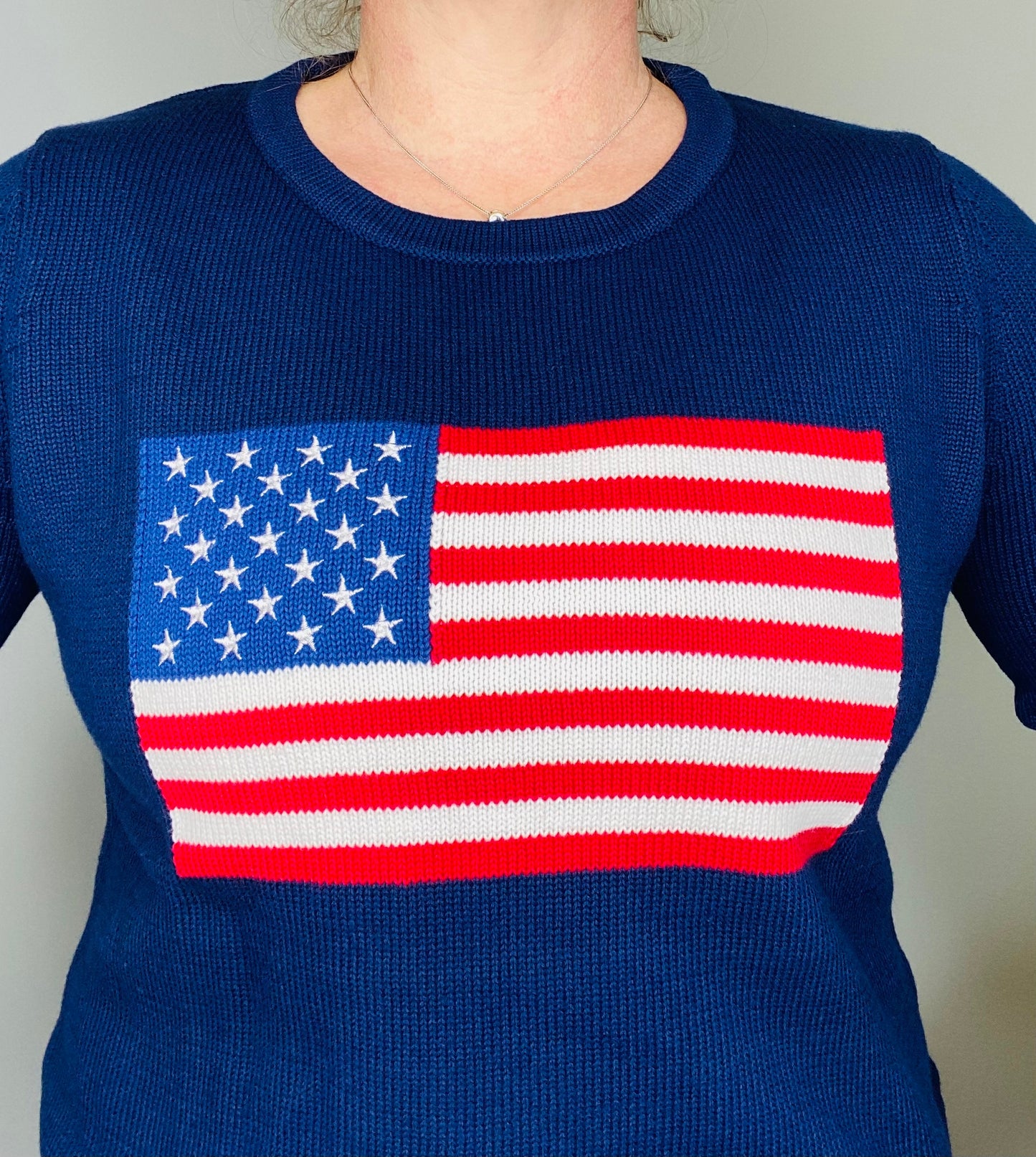 Navy American Flag Sweater