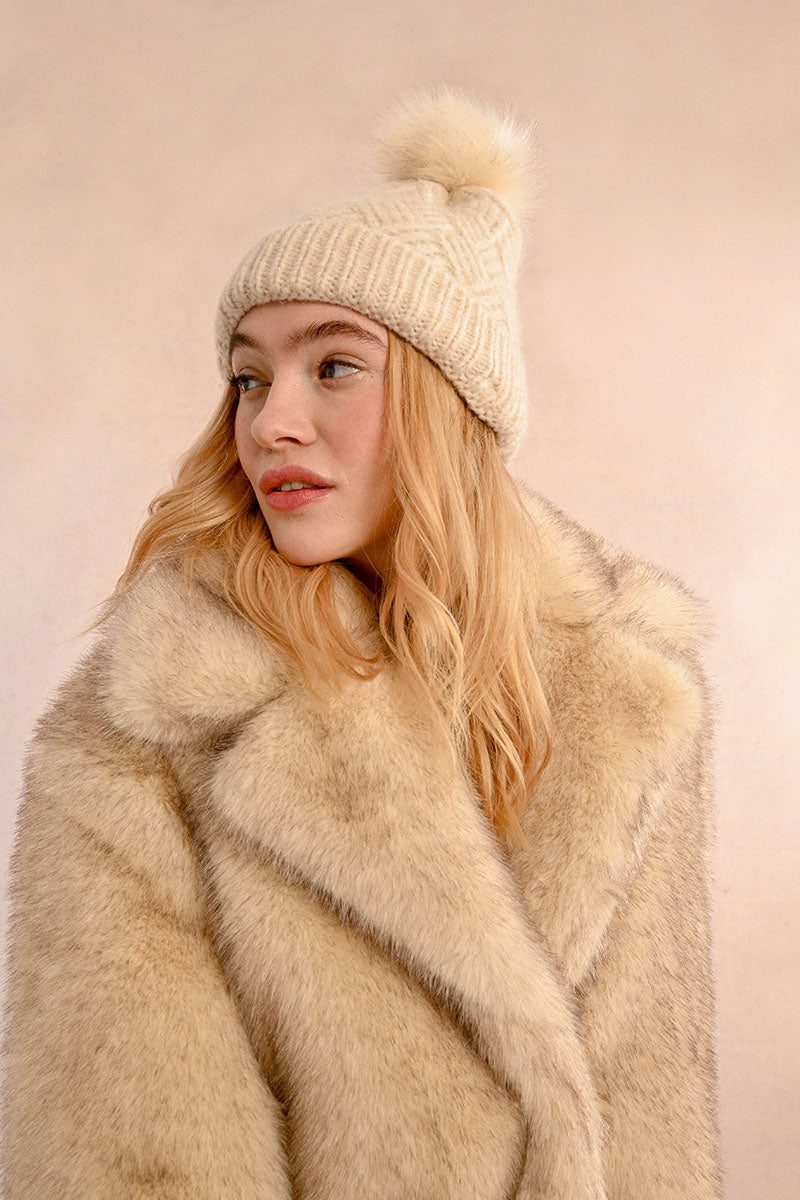 Cream Knitted Hat