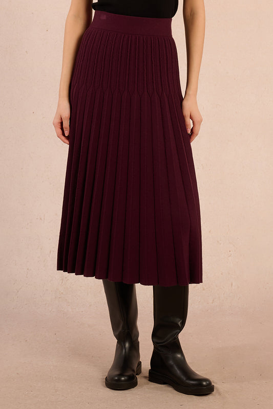 Autumn Purple Knit Skirt