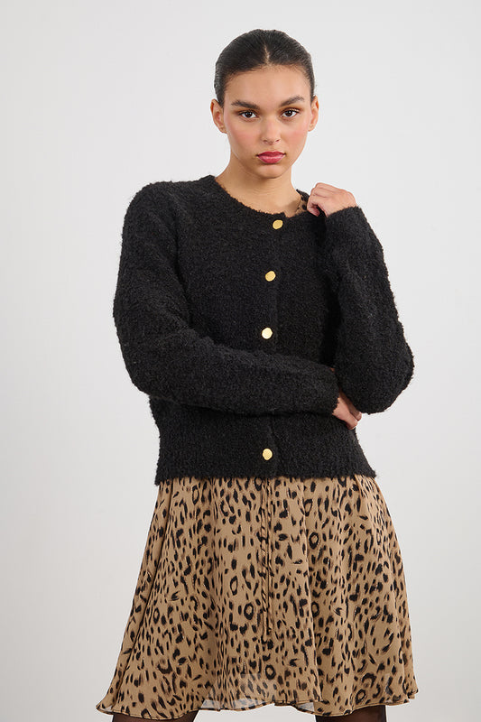 Black Knitted Cardigan