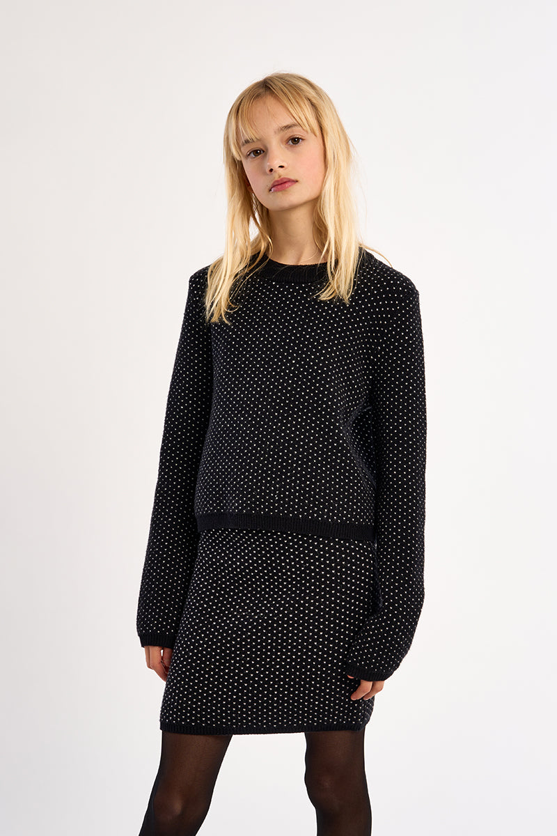 Girls Mini Heart Sweater