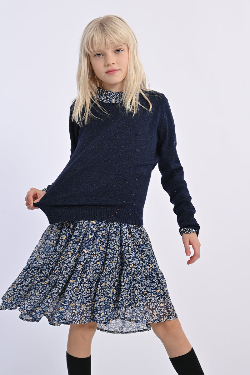 Girls Navy Sweater