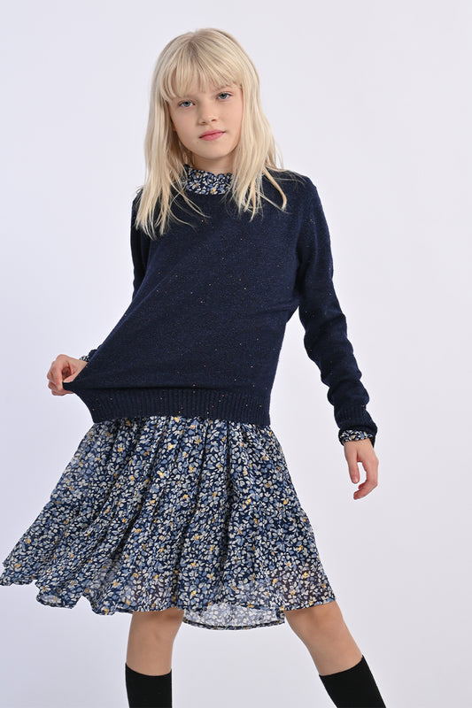 Girls Navy Sweater