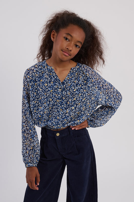 Girls Blue Nora Top