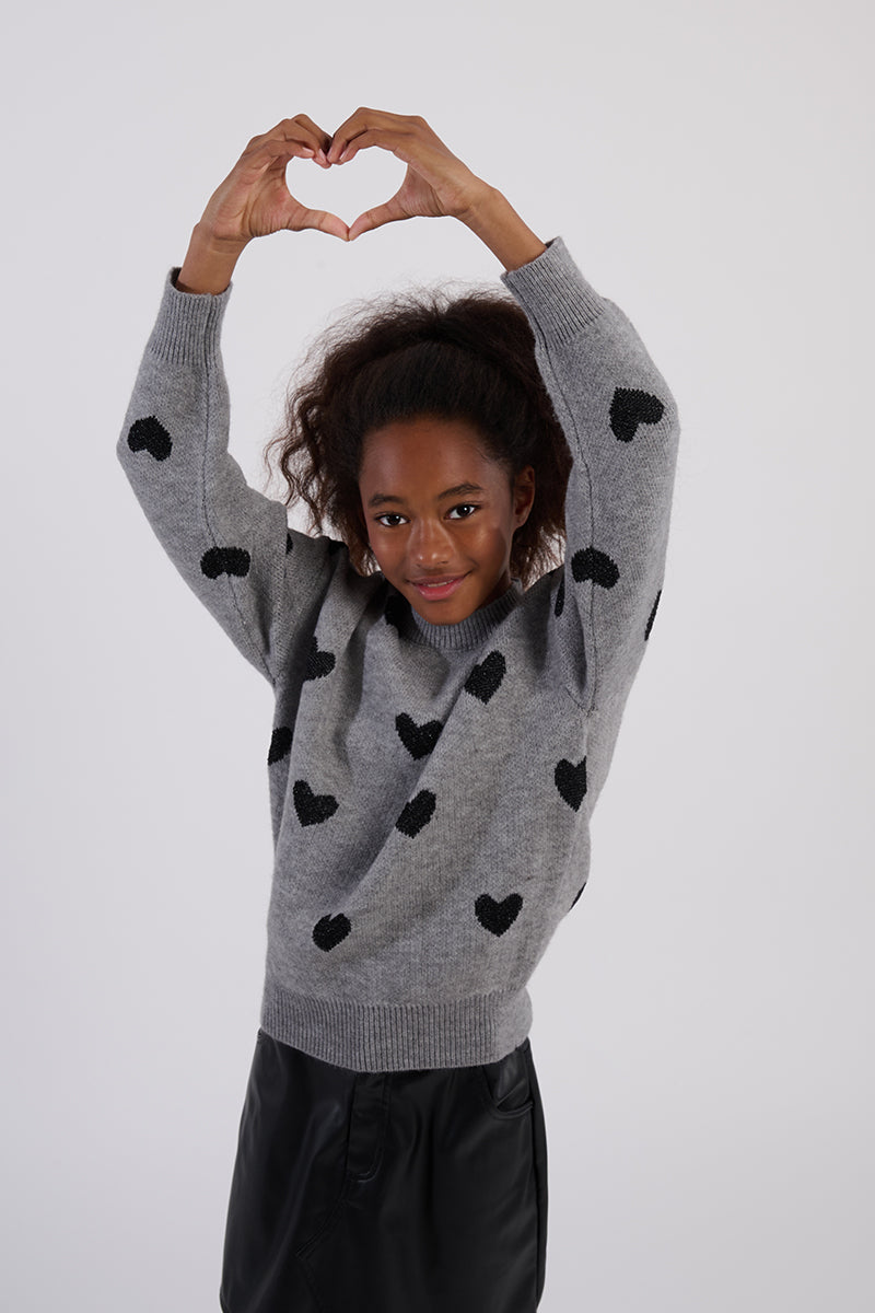 Girls Heart Sweater
