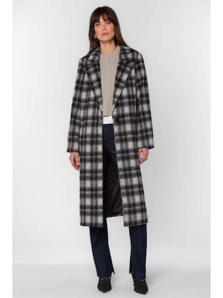 Black Plaid Coat
