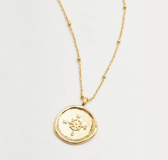 Compass Coin Necklace
