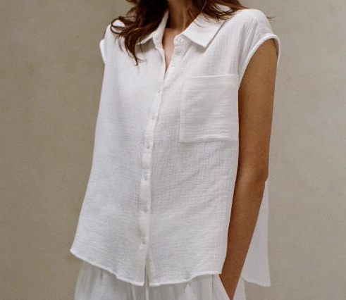 White Woven Top