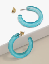 Resin Open Hoop Earrings