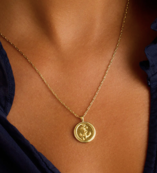Anchor Coin Necklace