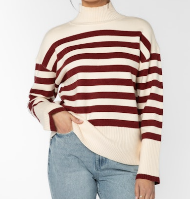 Red Sangria Stripe Sweater