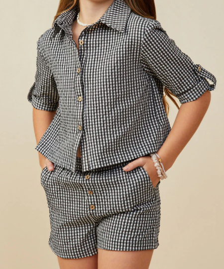 Girls Seersucker Shirt