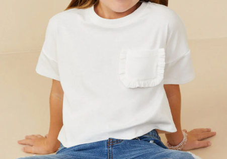 Girls White Tee