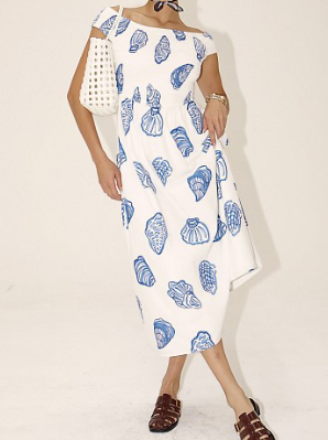 Blue Oyster Dress