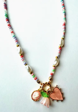 Beaded Pearl Girls Necklace