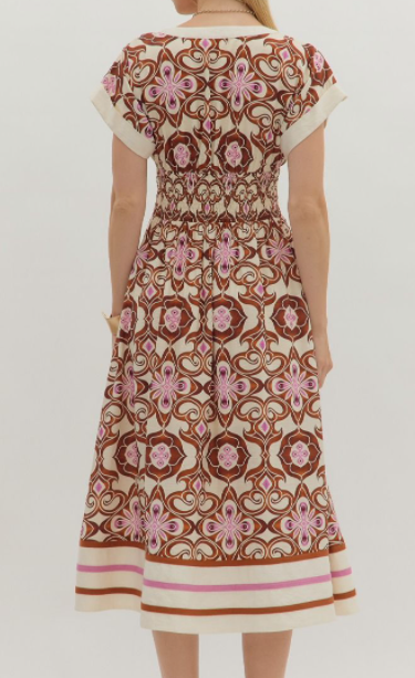 Cocoa Abstract Dress