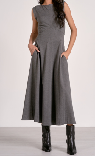 Charcoal Midi Dress