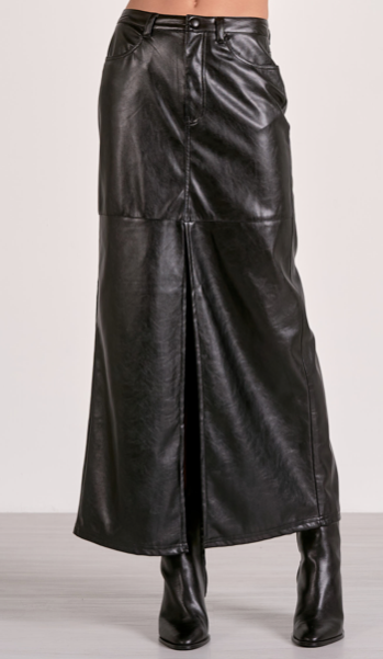 Faux Leather Skirt