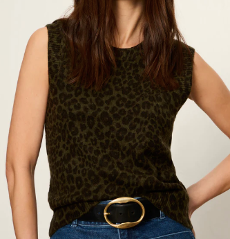 Olive Leopard Top
