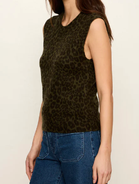 Olive Leopard Top