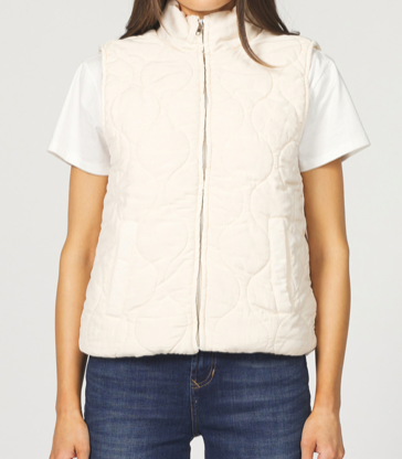 Washed Cream Vest
