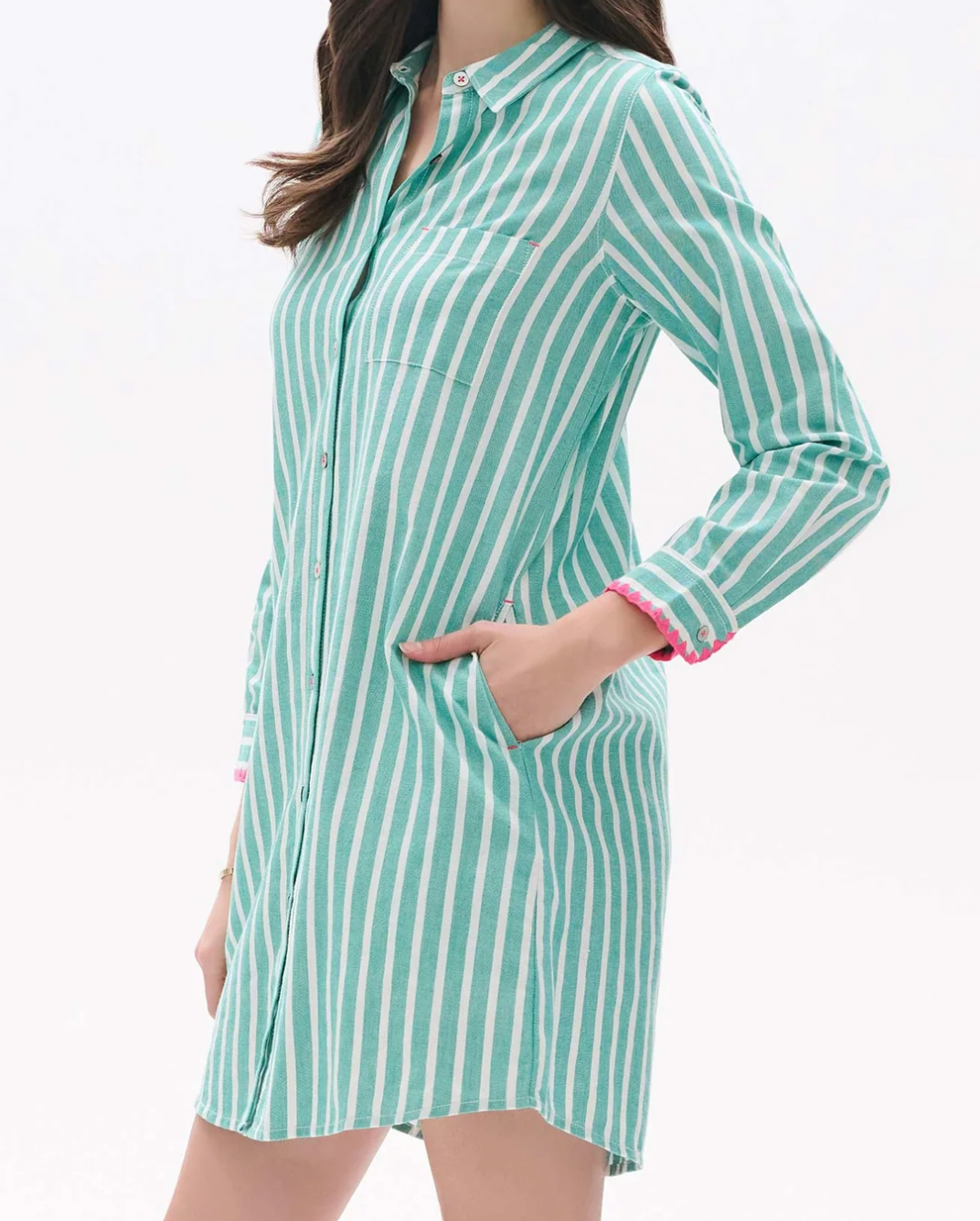 Striped Shirt Dress