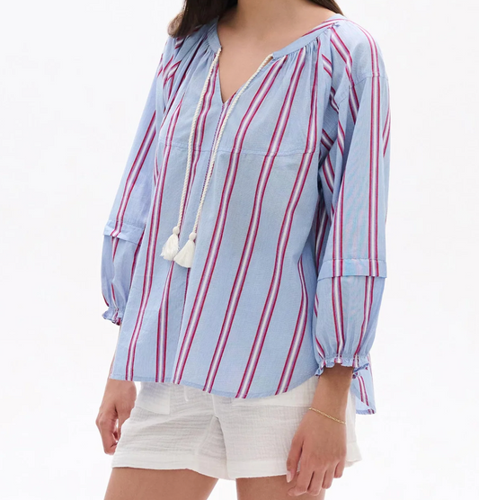 Chambray Rainbow Blouse