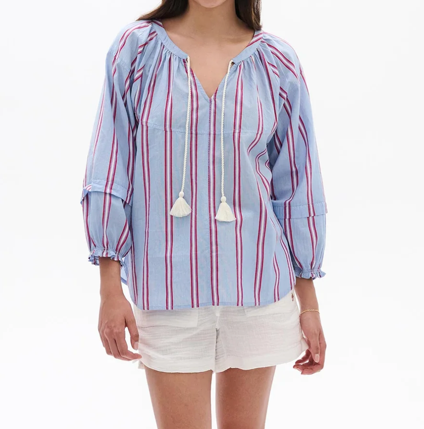 Chambray Rainbow Blouse