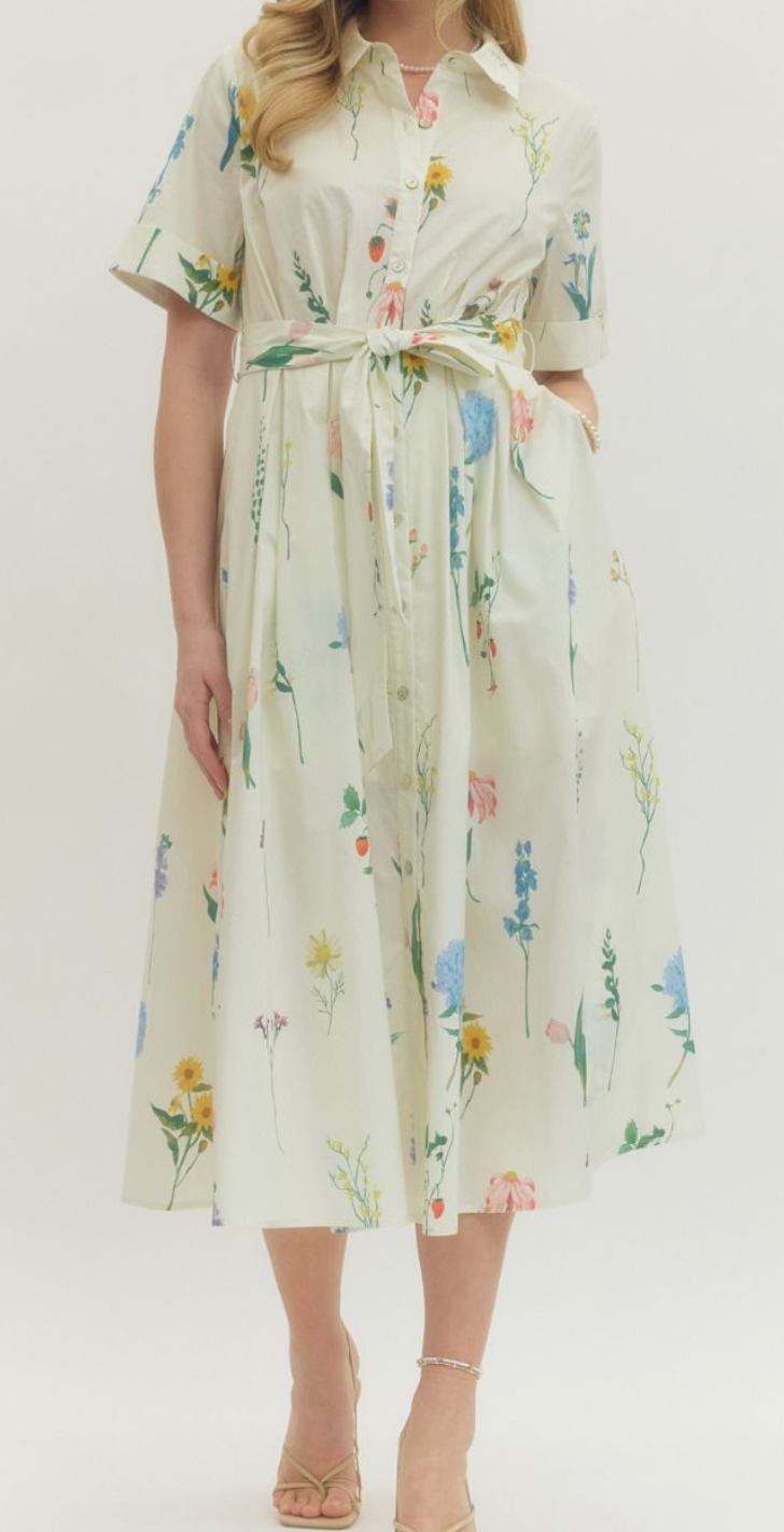 Floral Shirt Dress