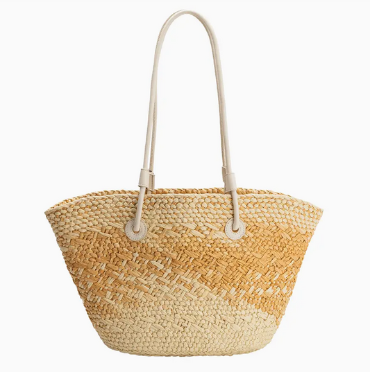 Sunset Straw Tote