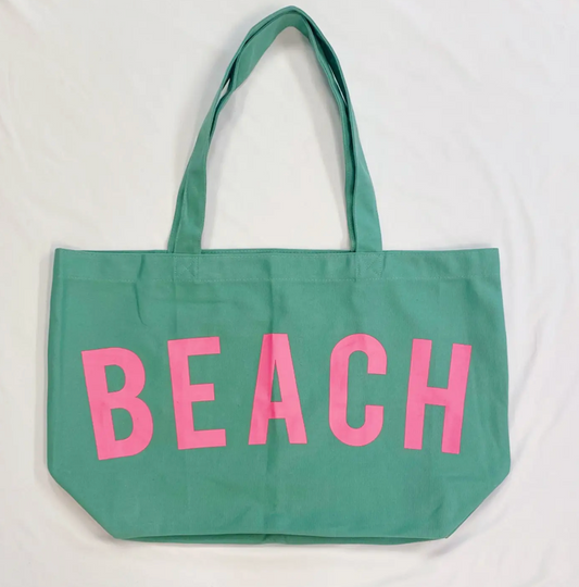 BEACH Canvas Tote