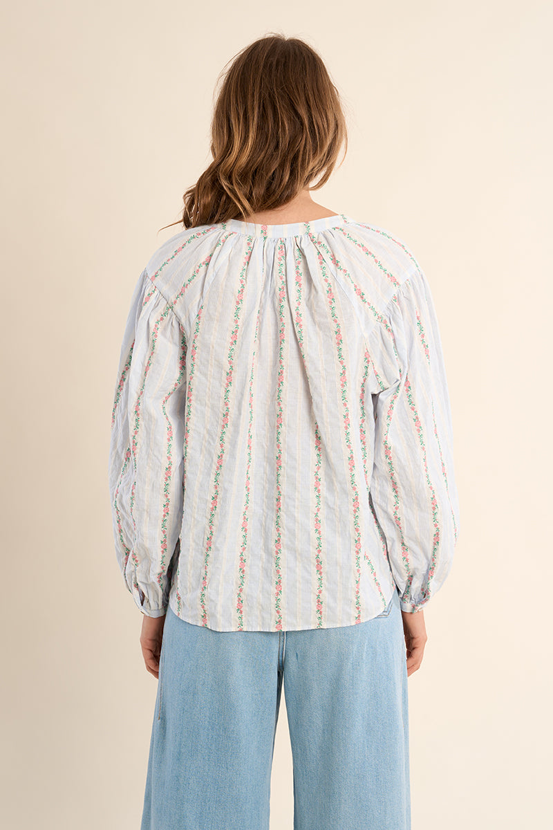 Floral Stripe Blouse