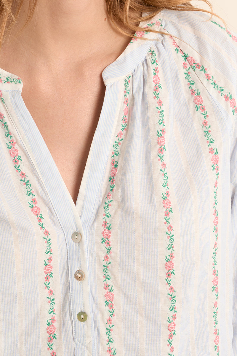 Floral Stripe Blouse