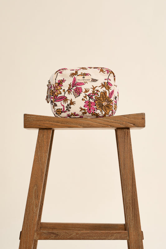 Pink Floral Cosmetic & Weekend Bag