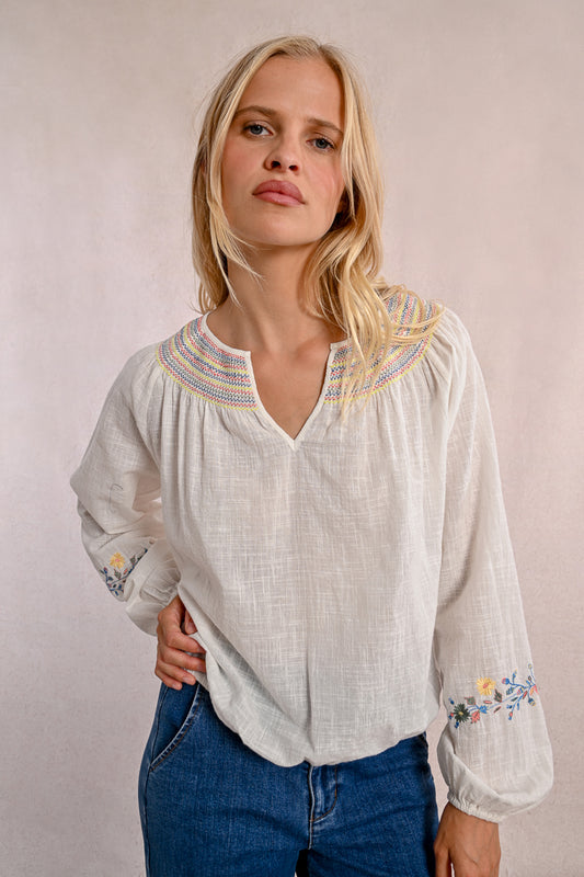 Rainbow Stitch Top